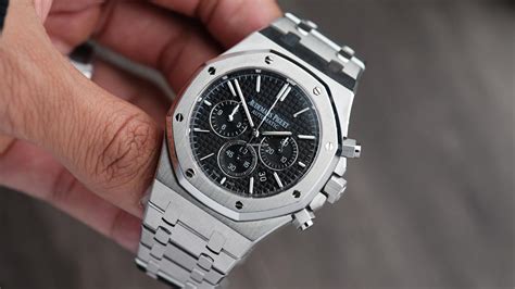 audemars piguet chronograph black dial|Audemars Piguet price list.